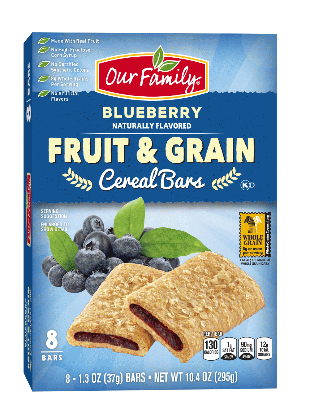 Our Family Fruit & Grain blueberry cereal bars, 8-count Full-Size Picture